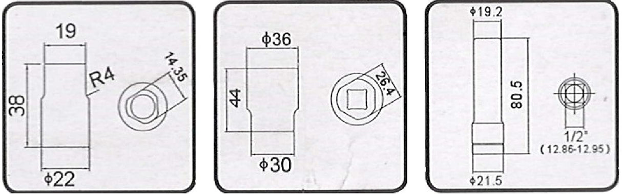 BOSCH VE PUMP ADJUSTMENT SOCKET SET | 3 PCS. (SK1149)