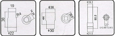 BOSCH VE PUMP ADJUSTMENT SOCKET SET | 3 PCS. (SK1149)