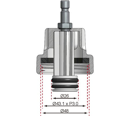 ADAPTOR NO. 7 FOR BGS 8027, 8098 | FOR ALFA ROMEO, CITROËN, FIAT, MINI, PEUGEOT, RENAULT, SAAB (8027-7)