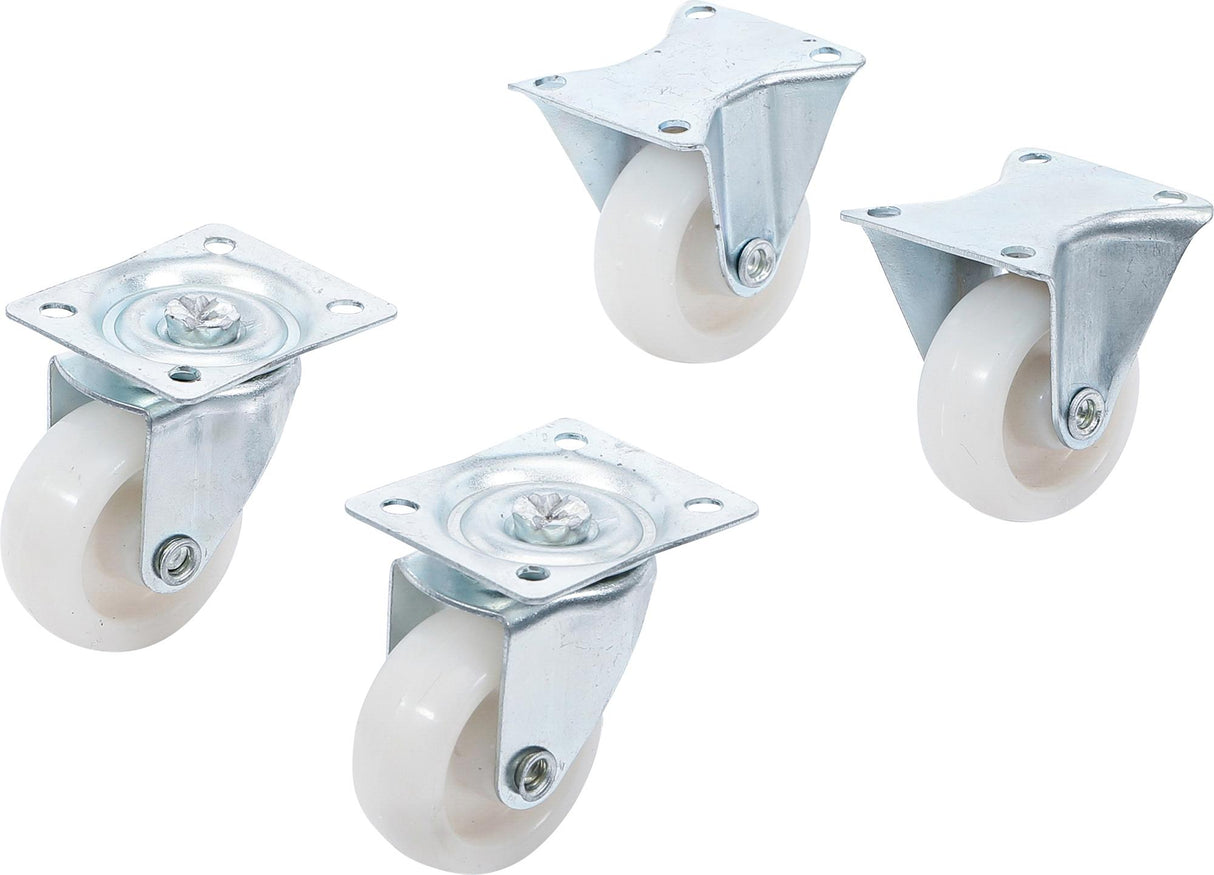 SWIVEL AND FIXED CASTORS SET | 40 MM | 4 PCS. (80330B)