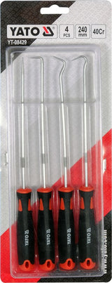 4 PC LONG PICK AND HOOK SET (YT-08429)
