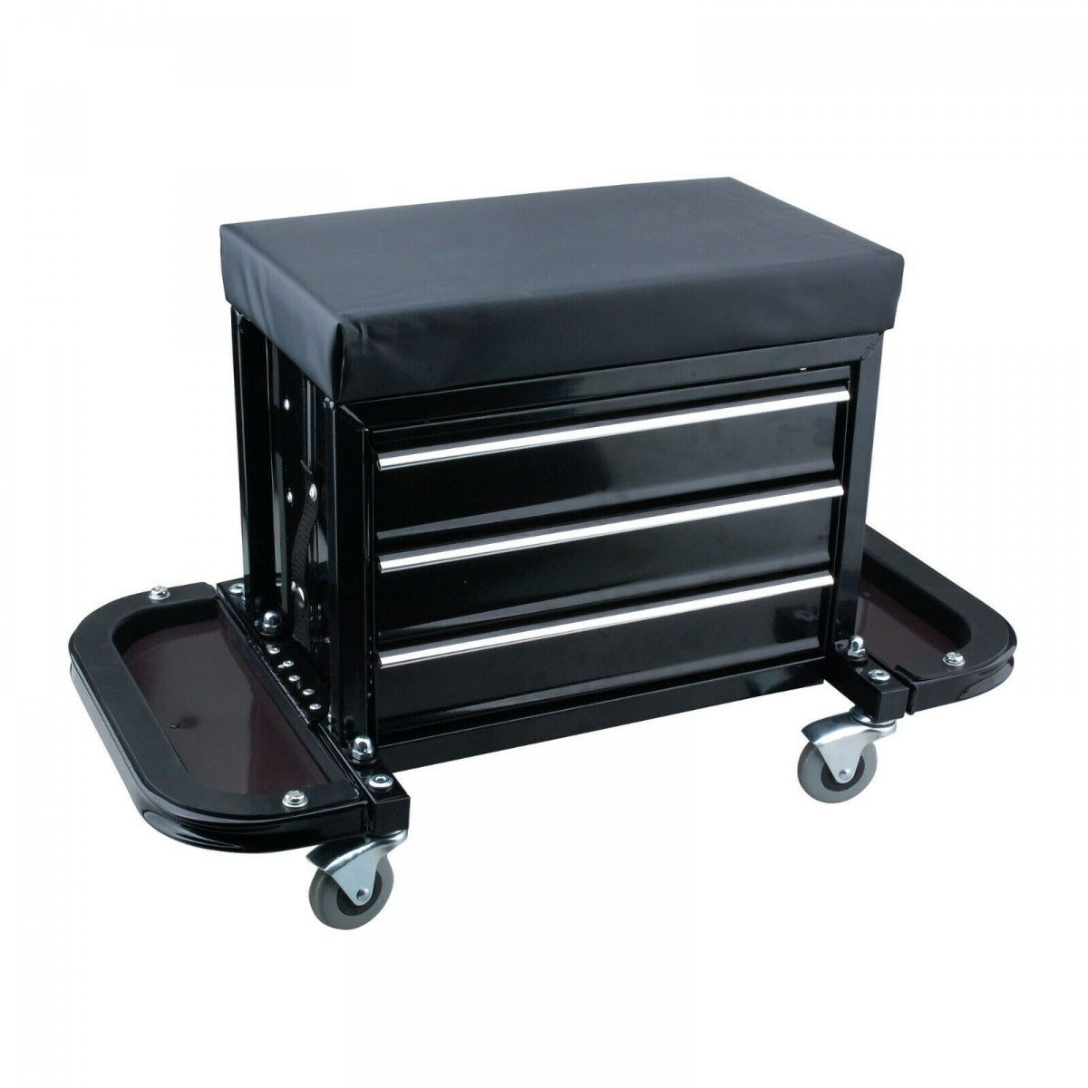 TOOL CABINET / STOOL WITH 3 DRAWERS AND FOLDABLE 2 TRAYS / SHELVES (V7031)