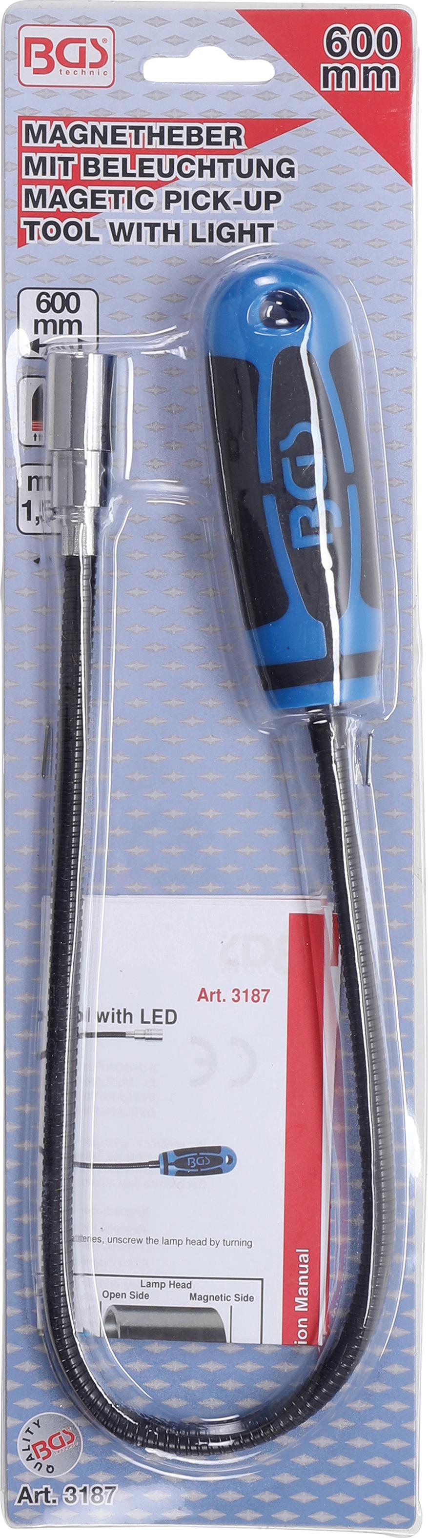 MAGNETIC PICK-UP TOOL WITH LED | 600 MM | CAPACITY 1.5 KG (3187)
