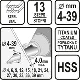 STEP DRILL 4-39MM (22613)