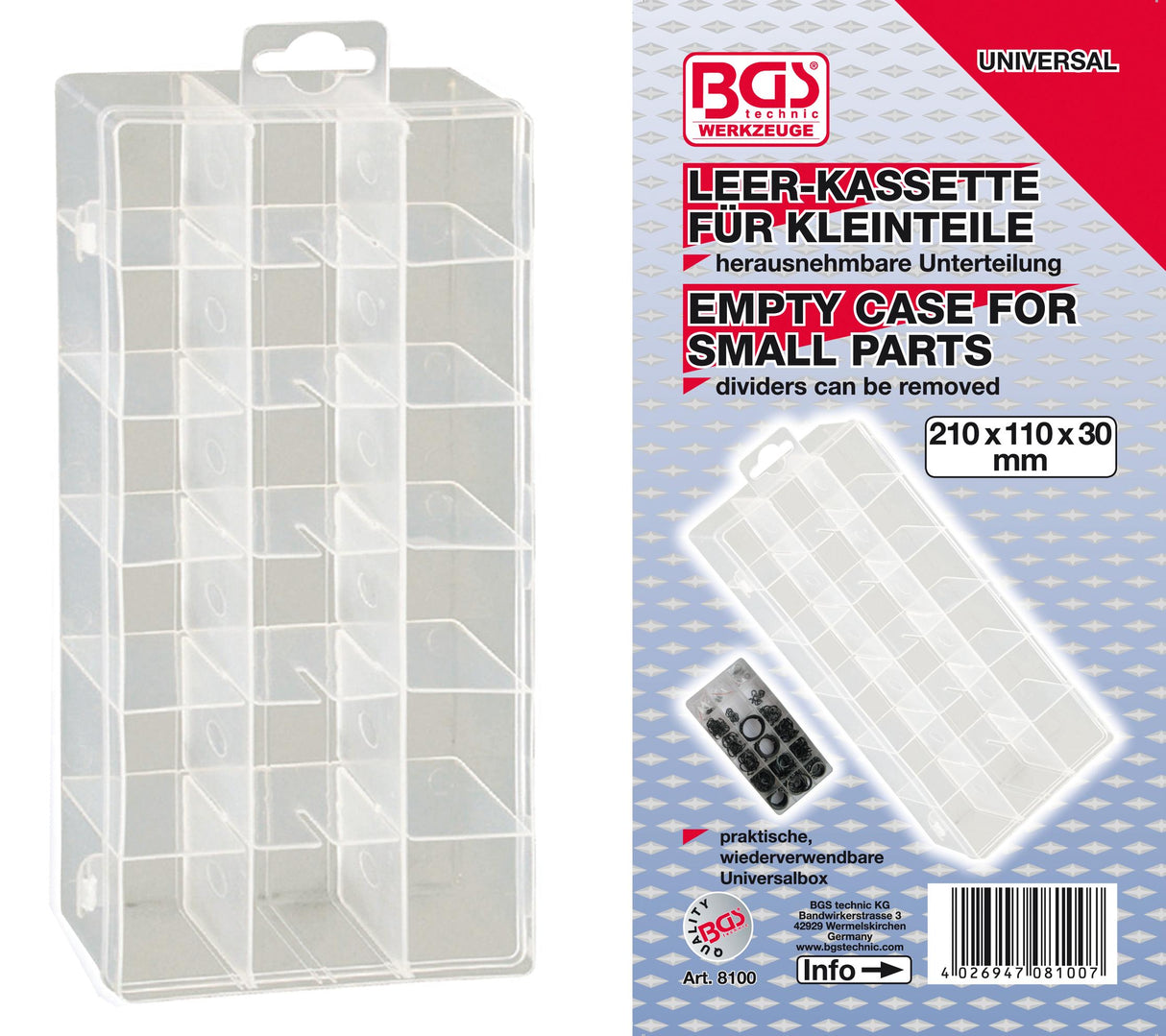 EMPTY CASE FOR SMALL PARTS (8100)