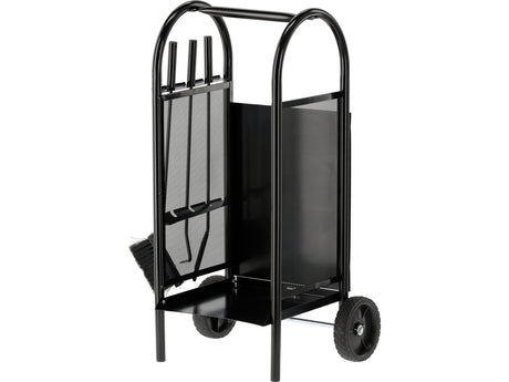 FIREWOOD STAND WITH FIREPLACE ACCESSORIES / TROLLEY UP TO 20 KG | 810 X 420 X 360 MM (33330)