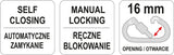 STEEL CARABINER SNAP HOOK WITH LOCKING S (YT-74229)