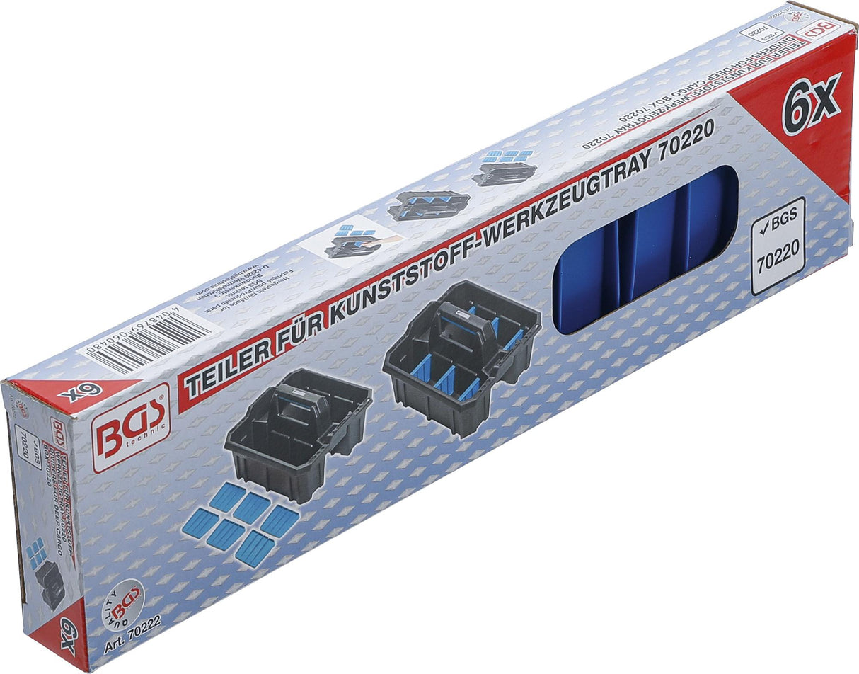 DIVIDERS FOR TOOL CARRYING CASE | REINFORCED PLASTIC | 6 PCS. (70222)