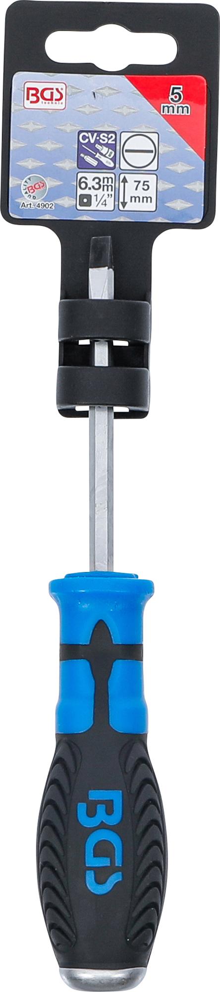 SCREWDRIVER | SLOT SL 5 MM | BLADE LENGTH 75 MM (4902)