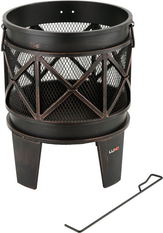 GARDEN STEEL FIRE BASKET 42CM (99702)