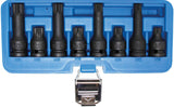 IMPACT BIT SOCKET SET | 12.5 MM (1/2") DRIVE | SPLINE (FOR XZN) M12 - M18 | 8 PCS. (5381)