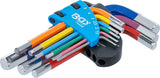 L-TYPE WRENCH SET | MULTICOLOUR | SHORT | INTERNAL HEXAGON 1.5 - 10 MM | 9 PCS. (74454B)