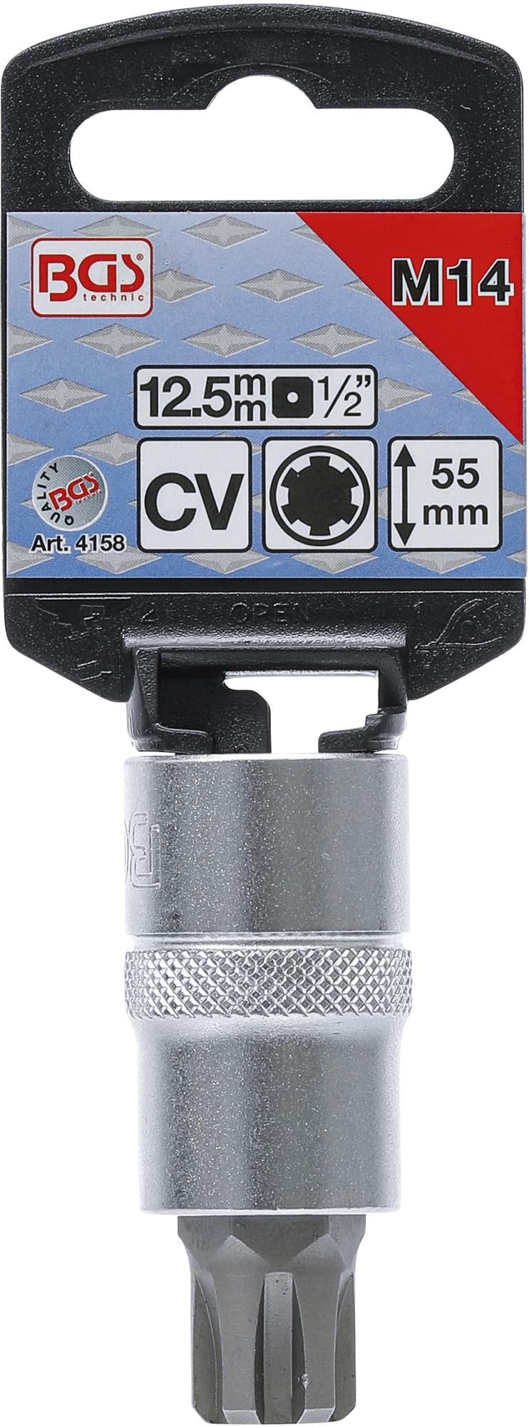BIT SOCKET | 12.5 MM (1/2") DRIVE |SPLINE (FOR RIBE) M14 (4158)
