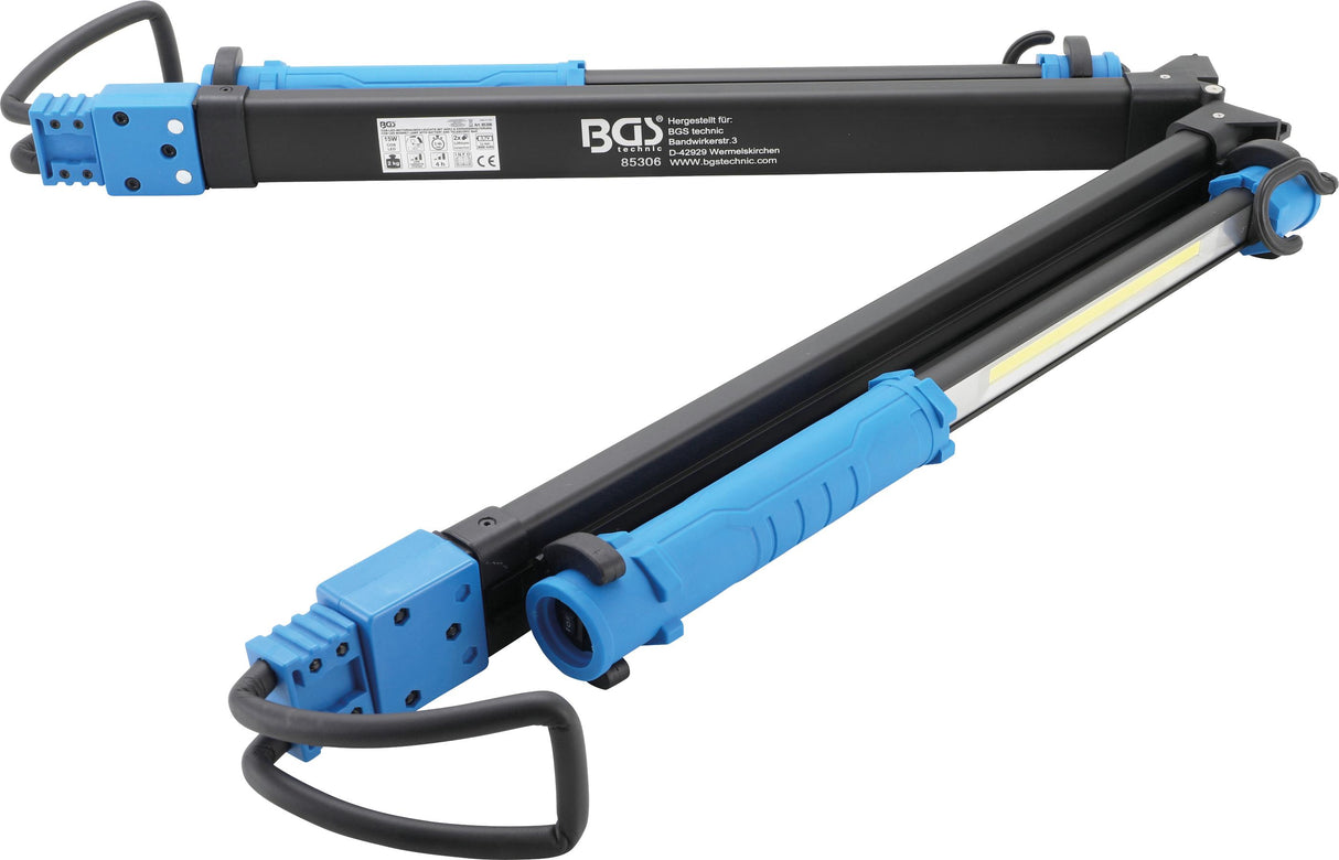 COB LED BONNET LAMP WITH BATTERY AND TELESCOPIC BAR | 2 COB-LED-HANDHELD WORK LAMPS (85306)