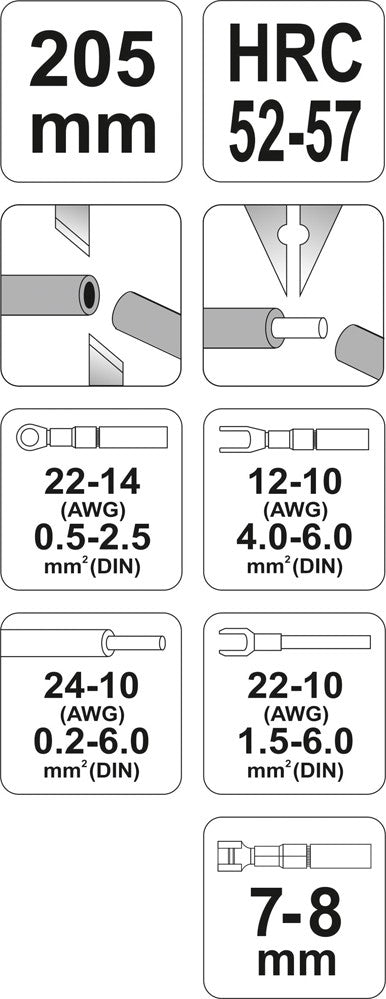MULTIFUNCTION WIRE STRIPPER 205MM (YT-2313)