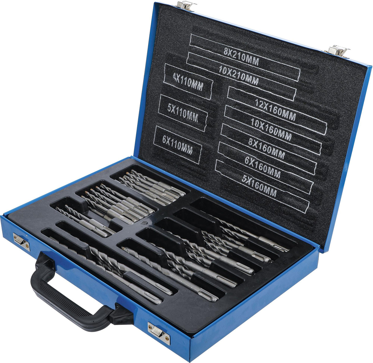 HAMMER DRILL SET | SDS SHAFT | CARBIDE TIPPED | 4 - 12 MM | 56 PCS. (7894)