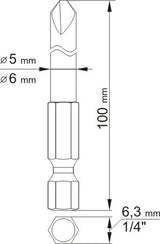 SCREWDRIVER BITS -TRIWING NR2;NR4 L100MM (YT-0497)
