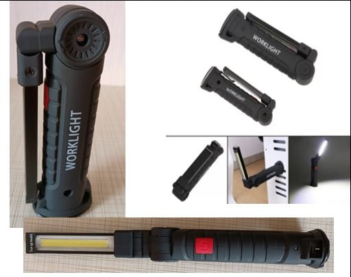 WORK LAMP RECHARGEABLE | ALUMINUM + ABS + RUBBER | 3W COB | USB (FD-8652)