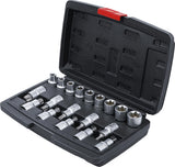 BIT SOCKET / SOCKET SET | 12.5 MM (1/2") DRIVE | T-STAR (FOR TORX) / E-TYPE | 19 PCS. (95100)