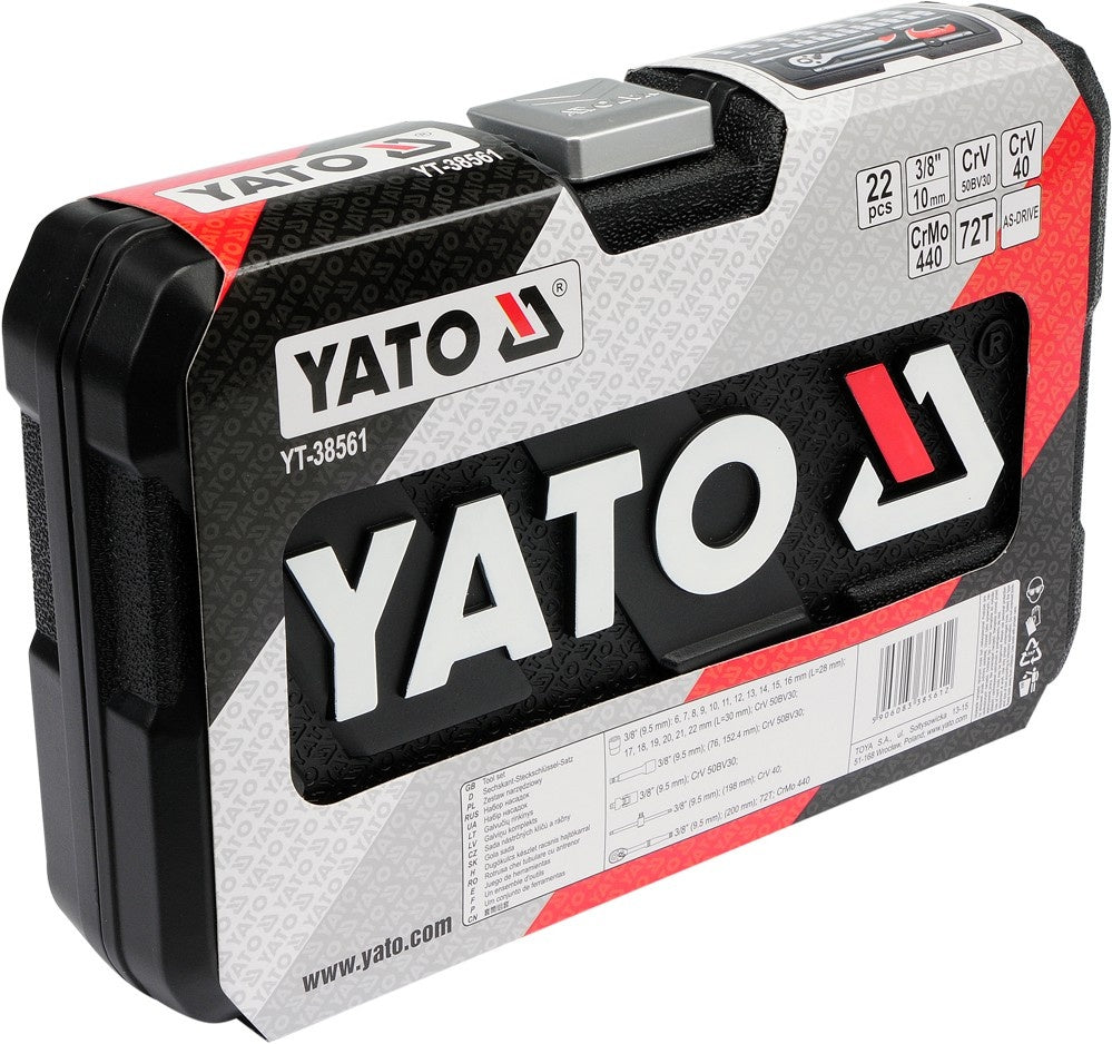 SOCKET SET 3/8" 22PCS (YT-38561)