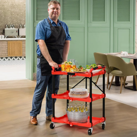 FOLDABLE WORKSHOP TROLLEY | 3-TIER (CX314)