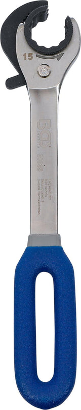 RATCHET RING SPANNER, OPEN | 15 MM (30835)