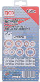 INJECTOR COPPER RING ASSORTMENT | 150 PCS. (8120)