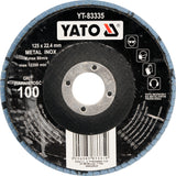 FLAP GRINDING DISC CONVEX SHAPE BLUE 125 MM P80 INOX (YT-83334)