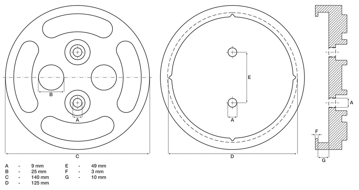 RUBBER PAD | FOR AUTO LIFTS | Ø 140 MM (7048)