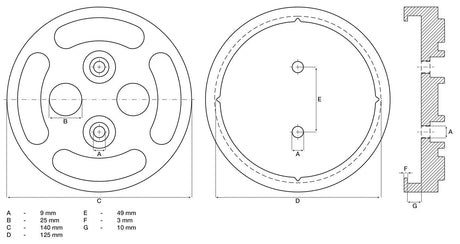 RUBBER PAD | FOR AUTO LIFTS | Ø 140 MM (7048)