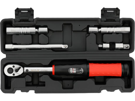 TORQUE WRENCH | 10 MM (3/8") | 10 - 60 NM | WITH SOCKETS | 6 PCS (YT-07843)