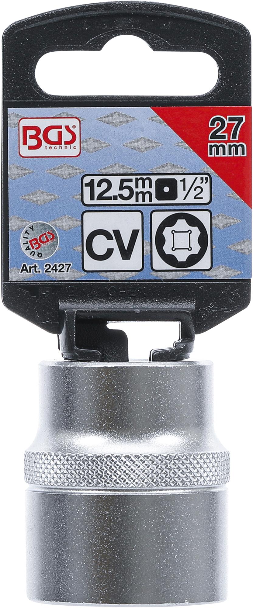 SOCKET, SUPER LOCK | 12.5 MM (1/2") DRIVE | 27 MM (2427)