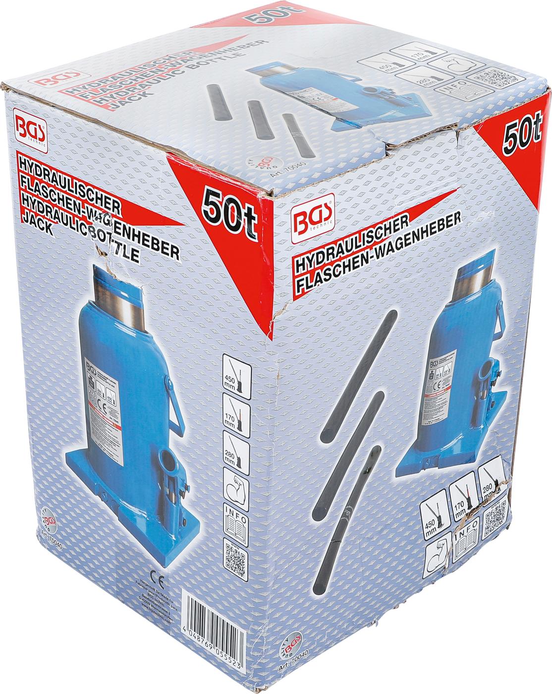 HYDRAULIC BOTTLE JACK | 50 T (70040)