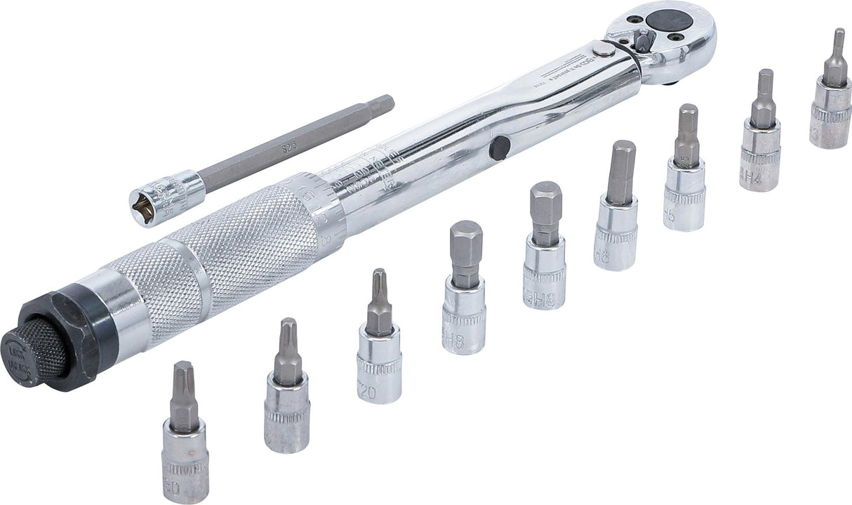 TORQUE WRENCH SET | 6.3 MM (1/4") | 2 - 24 NM | 11 PCS. (72118)