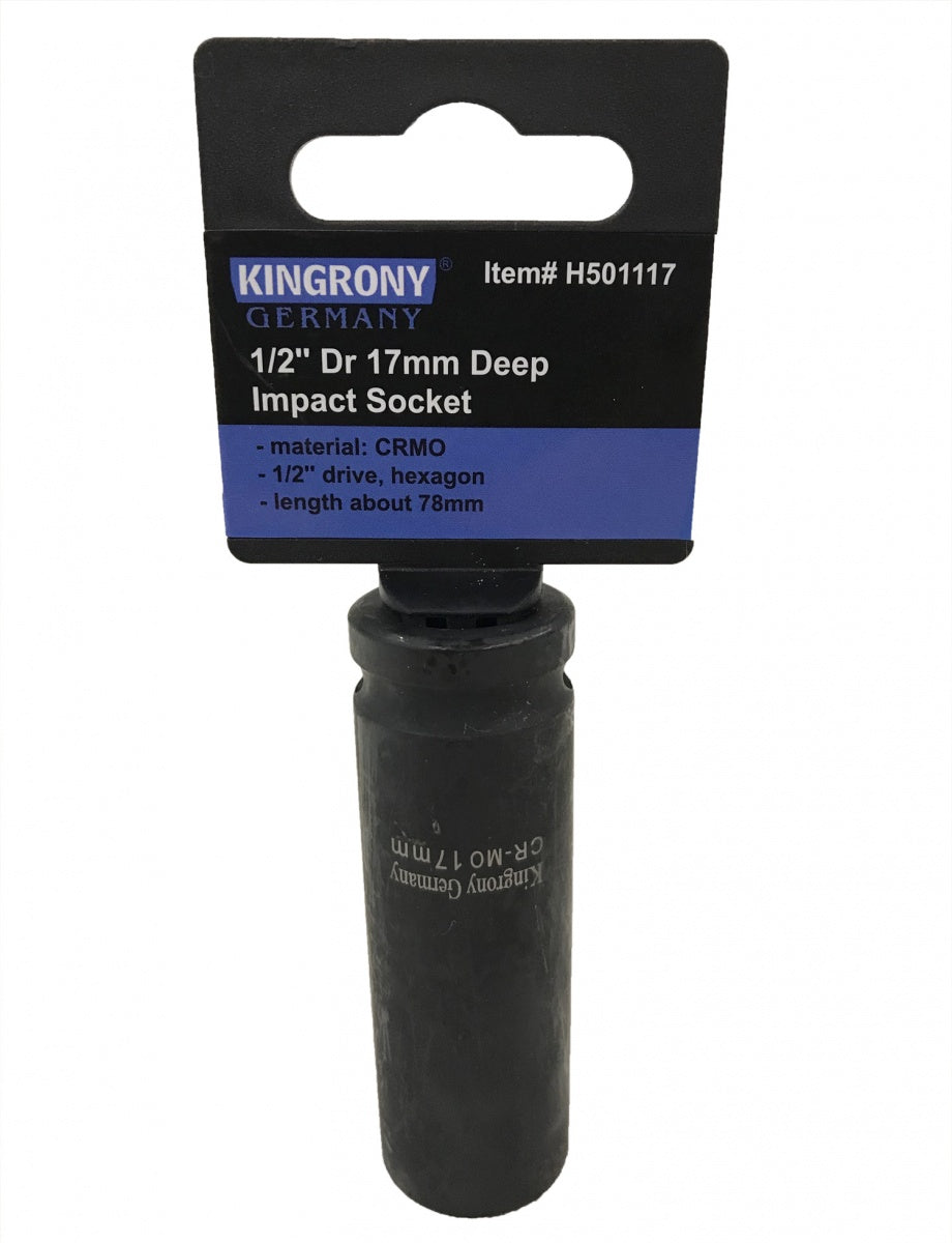 IMPACT SOCKET HEX LONG | 12.5 MM (1/2") | 17 MM (H501117)