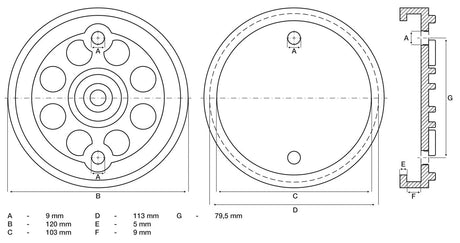 RUBBER PAD | FOR AUTO LIFTS | Ø 120 MM (7052)