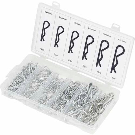 CLIP ASSORTMENT SET | R TYPE | Ø 2.4 - 4.0 MM | 150 PCS. (ES0150)