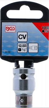 BIT ADAPTOR WITH RETAINING BALL | 12.5 MM (1/2") DRIVE | INTERNAL HEXAGON 10 MM (3/8") (290)