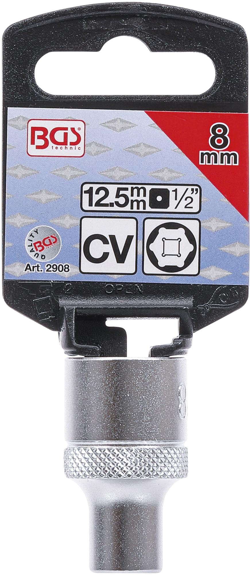SOCKET, HEXAGON | 12.5 MM (1/2") DRIVE | 8 MM (2908)