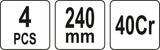 4 PC LONG PICK AND HOOK SET (YT-08429)