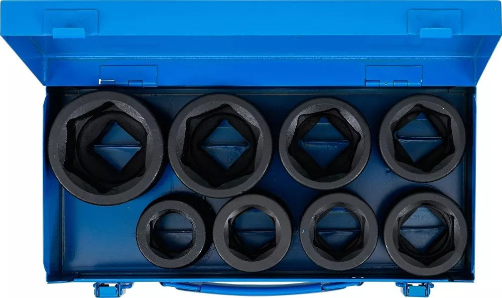 IMPACT SOCKET SET, HEXAGON | 25 MM (1") DRIVE | 27 - 50 MM | 8 PCS. (5245)