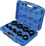 GROOVE NUT SOCKET SET | EXTERNAL TOOTH | KM4 - KM12 | 9 PCS. (8337)