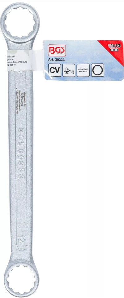 DOUBLE RING SPANNER | EXTRA FLAT | 12 X 13 MM (30333)