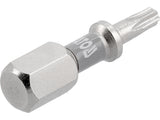 SCREWDRIVER BITS 1/4 25MM T10 2 PCS NI (YT-78011)