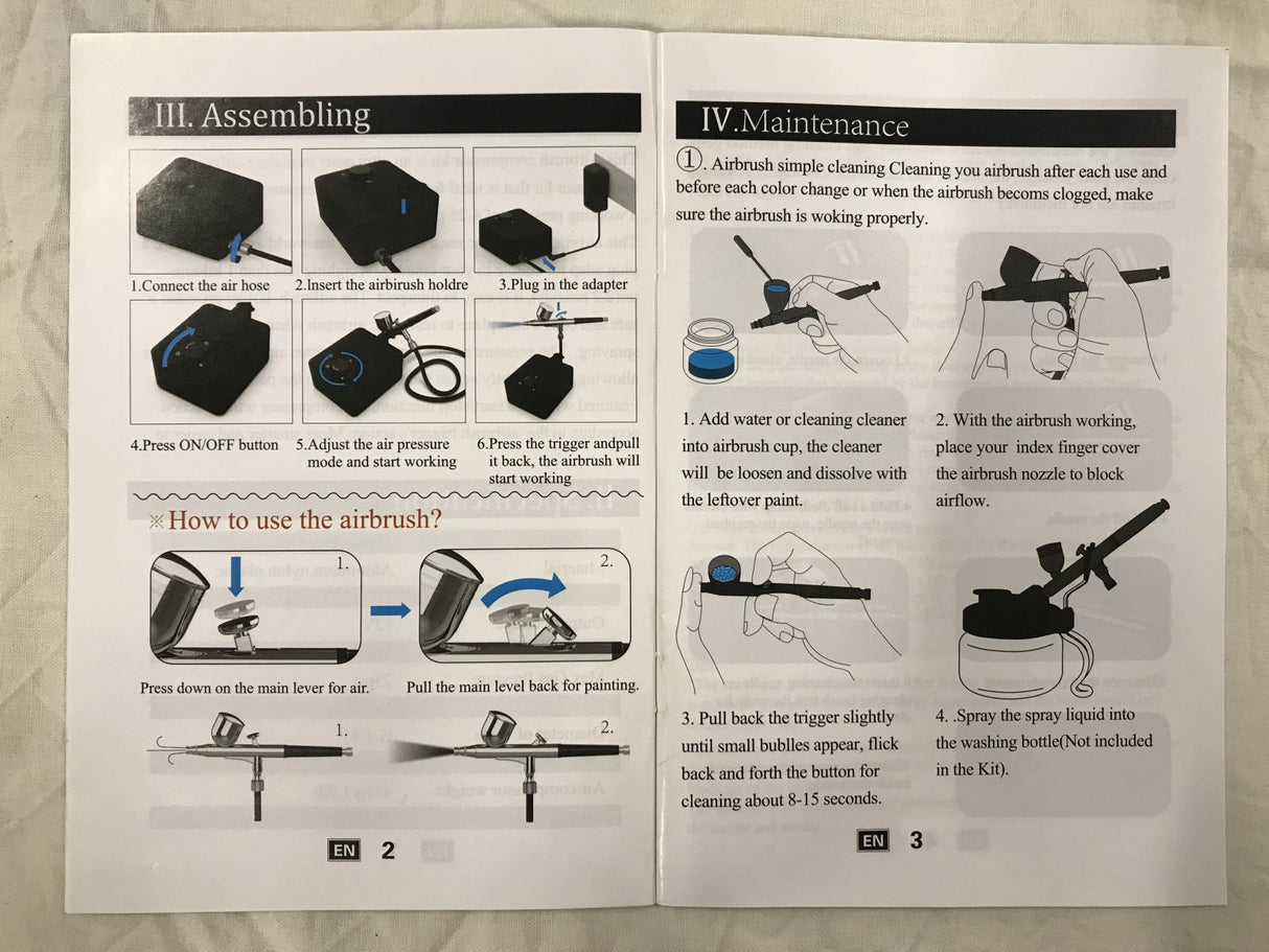 AIRBRUSH WITH COMPRESSOR | AUTOMATIC | 12V | 12 L/MIN (AB12A)