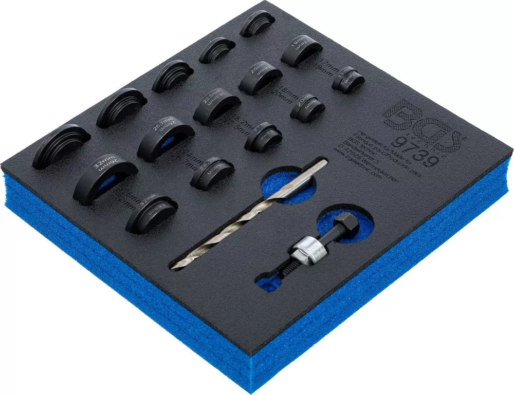 TOOL TRAY 1/6: HOLE PUNCH SET | FOR PARKING SENSORS | Ø 17 - 32 MM (9739)