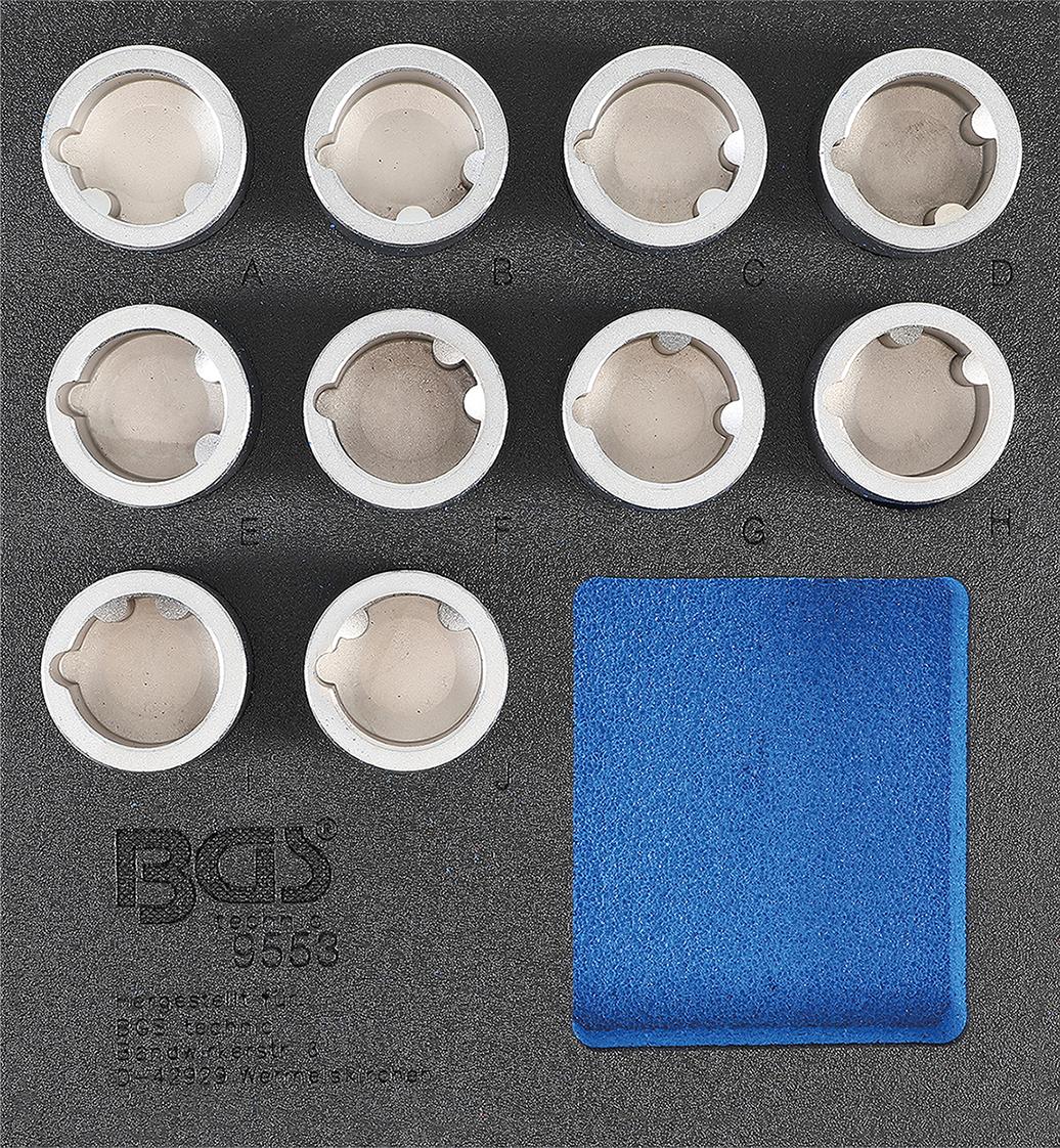 TOOL TRAY 1/6: RIM LOCK SOCKET SET FOR LAND ROVER | 10 PCS. (9553)