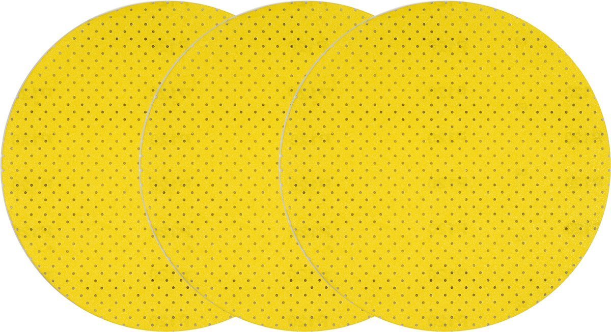 SANDING DISC PERFORATED | VELOUR | DUST-FREE SANDING | 225 MM / P100 | 3 PCS. (YT-84602)