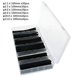 HEAT SHRINK TUBING ASSORTMENT | BLACK | 100 PCS. (SK01141)