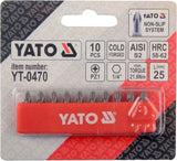 SCREWDRIVER BITS 10PCS  PZ1X25MM S2 (YT-0470)